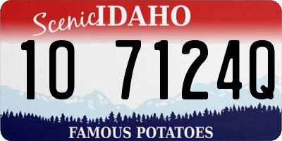 ID license plate 1O7124Q
