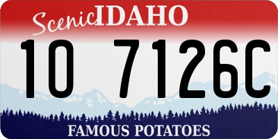 ID license plate 1O7126C