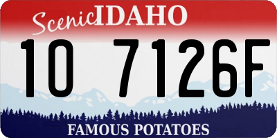 ID license plate 1O7126F