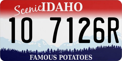 ID license plate 1O7126R