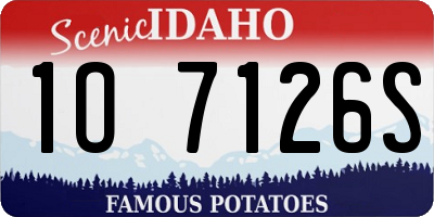 ID license plate 1O7126S