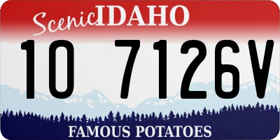 ID license plate 1O7126V