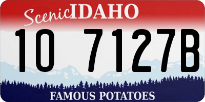 ID license plate 1O7127B