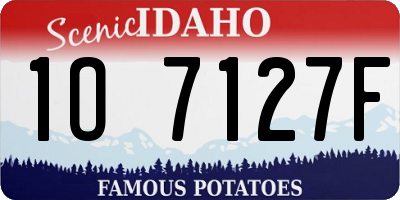ID license plate 1O7127F