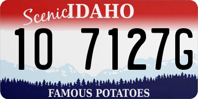 ID license plate 1O7127G