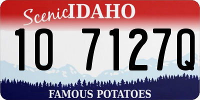 ID license plate 1O7127Q