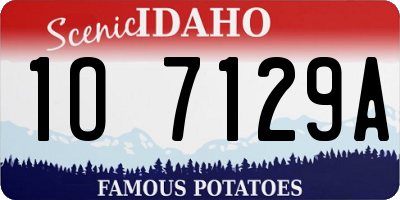 ID license plate 1O7129A