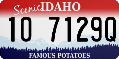 ID license plate 1O7129Q