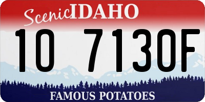 ID license plate 1O7130F