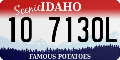 ID license plate 1O7130L