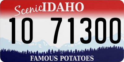 ID license plate 1O7130O