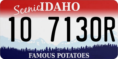 ID license plate 1O7130R