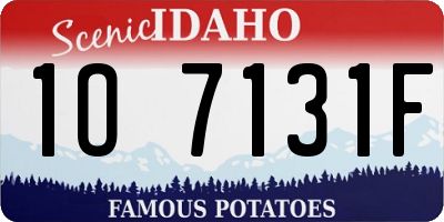 ID license plate 1O7131F