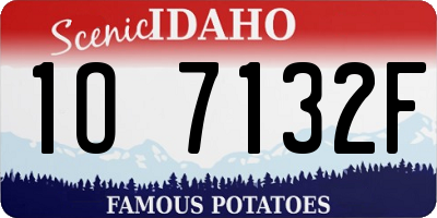 ID license plate 1O7132F