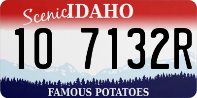 ID license plate 1O7132R