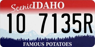 ID license plate 1O7135R