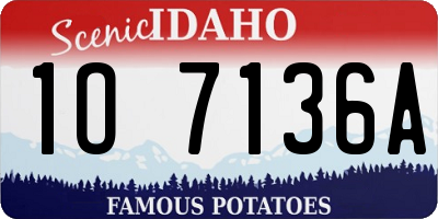 ID license plate 1O7136A
