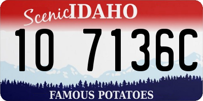 ID license plate 1O7136C
