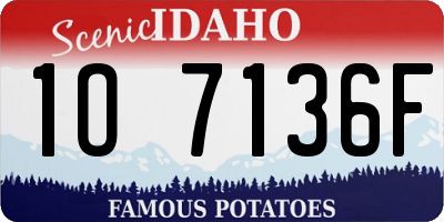 ID license plate 1O7136F