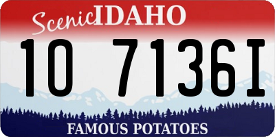 ID license plate 1O7136I