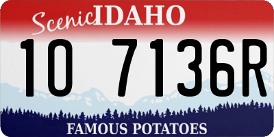 ID license plate 1O7136R
