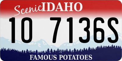 ID license plate 1O7136S