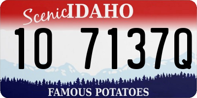 ID license plate 1O7137Q