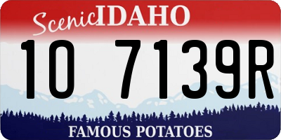 ID license plate 1O7139R