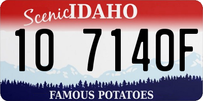 ID license plate 1O7140F