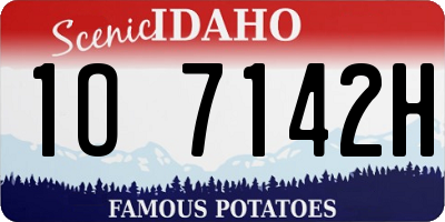 ID license plate 1O7142H