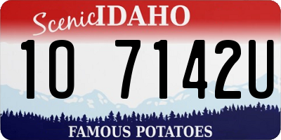 ID license plate 1O7142U
