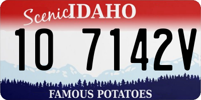 ID license plate 1O7142V