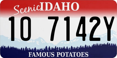 ID license plate 1O7142Y