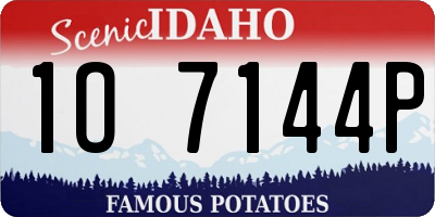 ID license plate 1O7144P