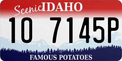 ID license plate 1O7145P
