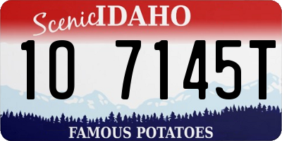 ID license plate 1O7145T
