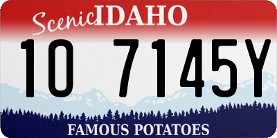 ID license plate 1O7145Y