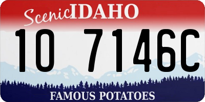 ID license plate 1O7146C