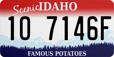 ID license plate 1O7146F