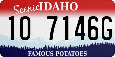 ID license plate 1O7146G