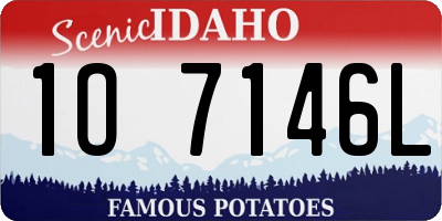 ID license plate 1O7146L