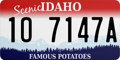 ID license plate 1O7147A