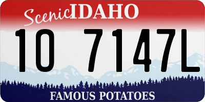 ID license plate 1O7147L