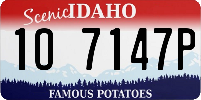 ID license plate 1O7147P