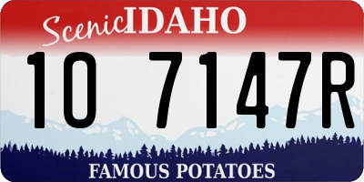 ID license plate 1O7147R