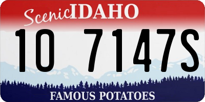 ID license plate 1O7147S