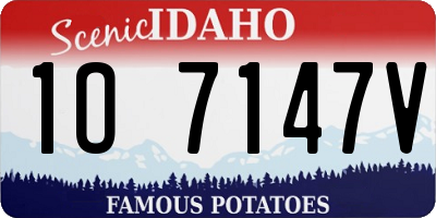 ID license plate 1O7147V