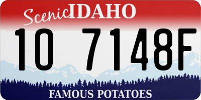 ID license plate 1O7148F