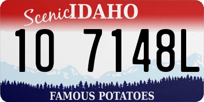 ID license plate 1O7148L