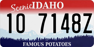 ID license plate 1O7148Z